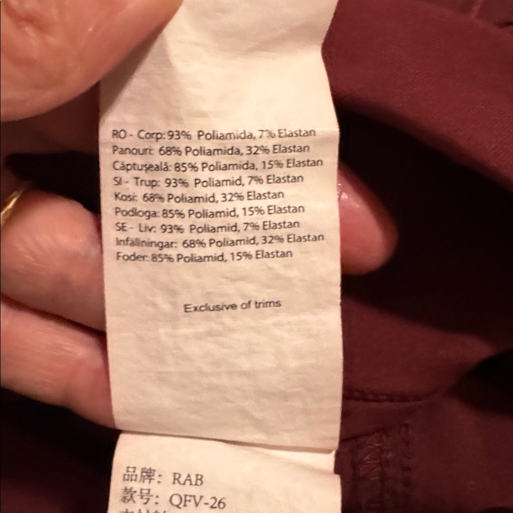 Rab Obtuse Pants Burgundy Stretch Pull On Pockets Outdoor Gorpcore Climbing-XL - Picture 11 of 12